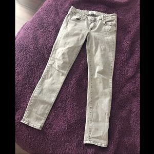 Paige Smoke Gray Stacy Peg Skinny Jeans